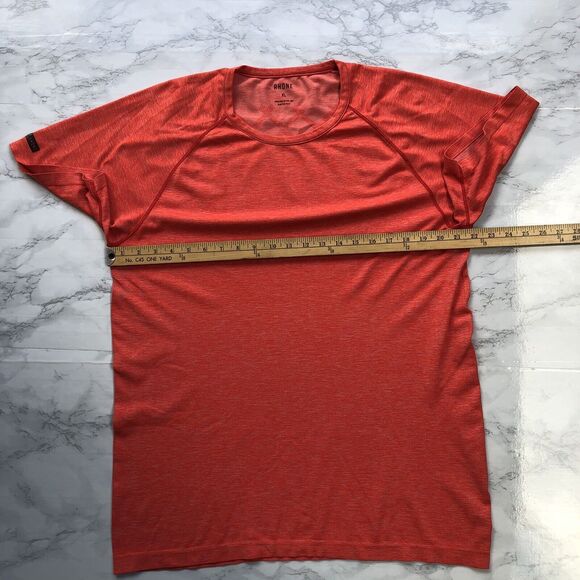 RHONE Men XL Short Sleeve Performance T Shirt Athletic Workout Neon Red Orange - Picture 5 of 12